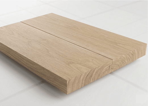 Solid hardwood plank in oak with a natural matte finish